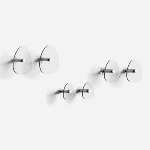 Giallobus - Garderobenhaken - Harmony color 01 - Kit 6 pz - Acrylglas - Kit 6 pcs. - Palette colours 01 - Kleiderhaken und dekorative Wandaccessoires von Giallobus
