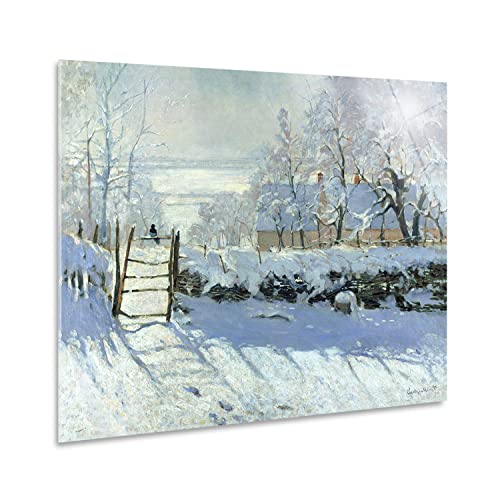 Giallobus - Gemälde - Claude Monet - Die Elster - Plexi-Acrylglas - 140x100 - Bereit zum Aufhängen - Moderne Gemälde für zu Hause von Giallobus