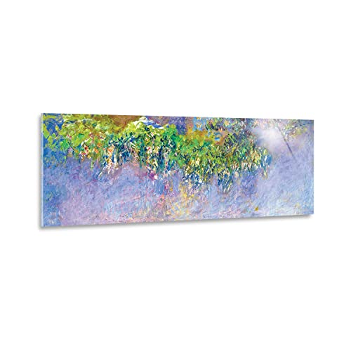 Giallobus - Gemälde - Claude Monet - Glyzinien - Plexi-Acrylglas - 150x50 - Bereit zum Aufhängen - Moderne Gemälde für zu Hause von Giallobus