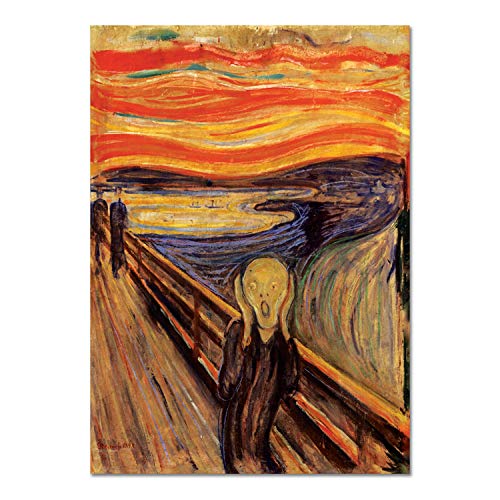 Giallobus - Gemälde - Edvard Munch - Der Schrei - Plexi-Acrylglas - 100x140 - Bereit zum Aufhängen - Moderne Gemälde für zu Hause von Giallobus