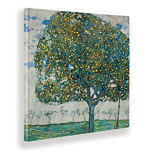 Giallobus - Gemälde - Gustav Klimt - Apfelbaum II - Leinwand - 50x50 - Bereit zum Aufhängen - Moderne Gemälde für zu Hause von Giallobus