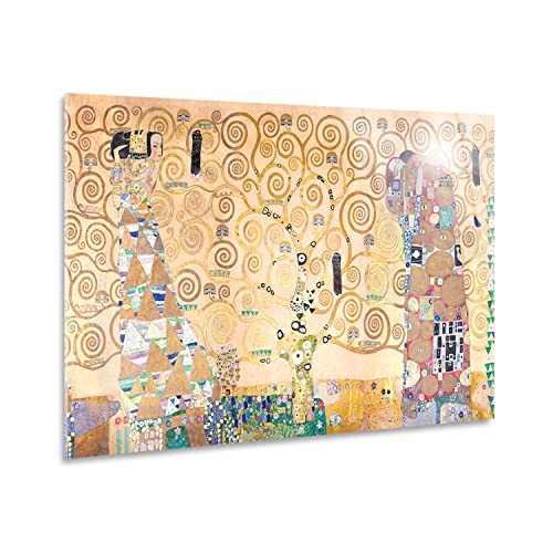 Giallobus - Gemälde - Gustav Klimt - Der Baum des Lebens - Acrylglas - 140x80 - Bereit zum Aufhängen - Moderne Gemälde für zu Hause von Giallobus