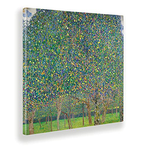 Giallobus - Gemälde - Gustav Klimt - Der Birnbaum - Leinwand - 100x100 - Bereit zum Aufhängen - Moderne Gemälde für zu Hause von Giallobus