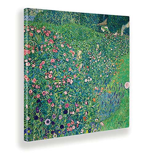 Giallobus - Gemälde - Gustav Klimt - Italienischer Garten - Leinwand - 50x50 - Bereit zum Aufhängen - Moderne Gemälde für zu Hause von Giallobus