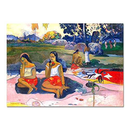 Giallobus - Gemälde - Paul Gauguin - Die Quelle - Acrylglas - 140x100 - Bereit zum Aufhängen - Moderne Gemälde für zu Hause von Giallobus