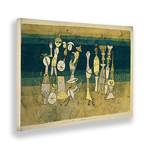 Giallobus - Gemälde - Paul Klee - Komödie - Leinwand - 70x50 - Bereit zum Aufhängen - Moderne Gemälde für zu Hause von Giallobus