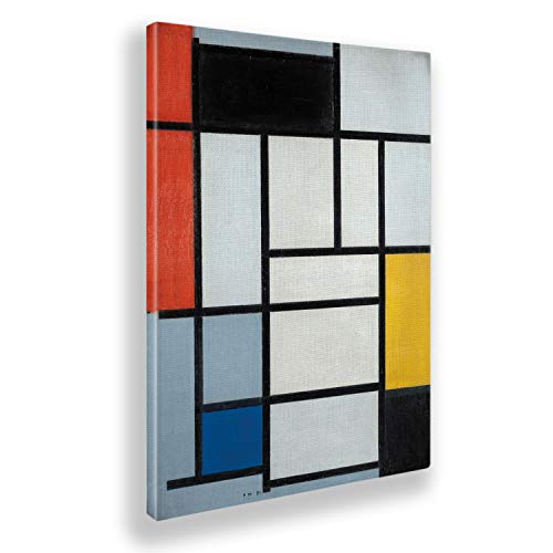 Giallobus - Gemälde - Piet Mondrian - Komposition n. 6 mit Great Red Yellow und Grey - Leinwand - 50x70 - Bereit zum Aufhängen - Moderne Gemälde für zu Hause Giallobus - Gemälde - Piet Mondrian - Komposition n. 6 mit Great Red Yellow und Grey - Leinwand - 50x70 - Bereit zum Aufhängen - Moderne Gemälde für zu Hause von Giallobus