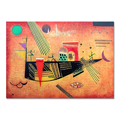 Giallobus - Gemälde - Vassily Kandinsky - Launisch - Acrylglas - 140x100 - Bereit zum Aufhängen - Moderne Gemälde für zu Hause von Giallobus