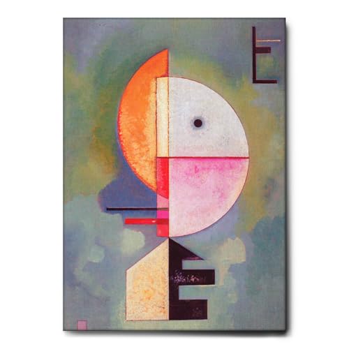 Giallobus - Gemälde - Vassily Kandinsky - Nach oben - Leinwand mit Standardrahmen - 70x100 - Bereit zum Aufhängen - Moderne Gemälde für zu Hause von Giallobus