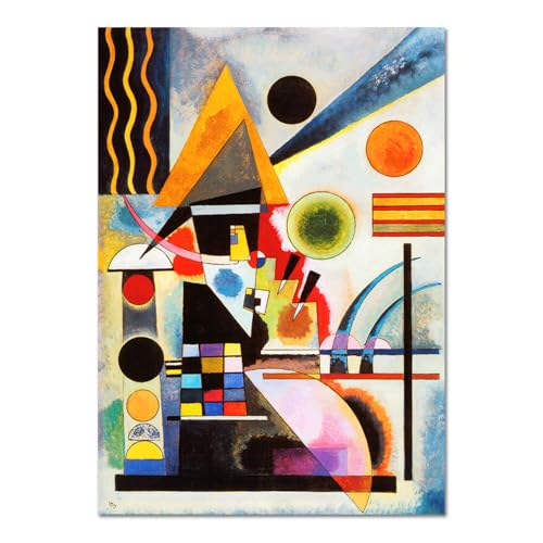 Giallobus - Gemälde - Vassily Kandinsky - Schwingung - Acrylglas - 70x100 - Bereit zum Aufhängen - Moderne Gemälde für zu Hause von Giallobus