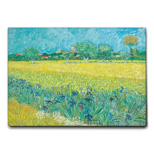Giallobus - Gemälde - Vincent Van Gogh - Feld mit Iris in der Nähe von Arles - Leinwand mit Standardrahmen - 140L x 100l cm - Bereit zum Aufhängen - Moderne Gemälde Giallobus - Gemälde - Vincent Van Gogh - Feld mit Iris in der Nähe von Arles - Leinwand mit Standardrahmen - 140L x 100l cm - Bereit zum Aufhängen - Moderne Gemälde von Giallobus