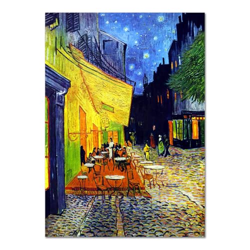 Giallobus - Gemälde - Vincent Van Gogh - Terrasse eines Cafés in der Nacht - Acrylglas - 100L x 140l cm - Bereit zum Aufhängen - Moderne Gemälde Giallobus - Gemälde - Vincent Van Gogh - Terrasse eines Cafés in der Nacht - Acrylglas - 100L x 140l cm - Bereit zum Aufhängen - Moderne Gemälde von Giallobus