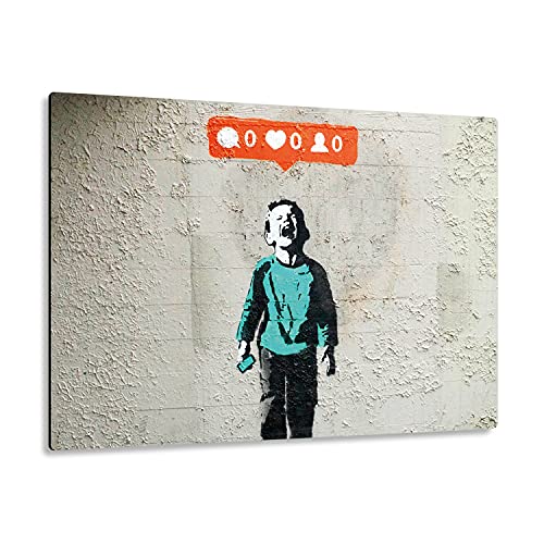 Giallobus - Giallopanel Art Board - Banksy - Baby weint - MDF-Holz - 29,7X21 von Giallobus