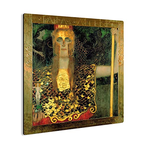 Giallobus - Giallopanel Art Board - Gustav Klimt - Pallas Athena - MDF-Holz - 29,7X29,7 von Giallobus