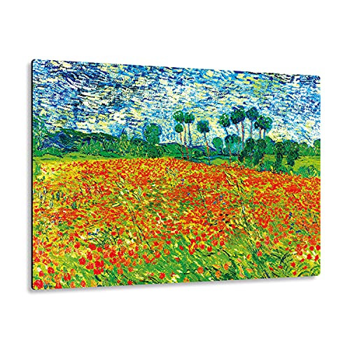 Giallobus - Giallopanel Art Board - Vincent Van Gogh - Poppy (Mohnfeld) - MDF-Holz - 42X29,7 von Giallobus