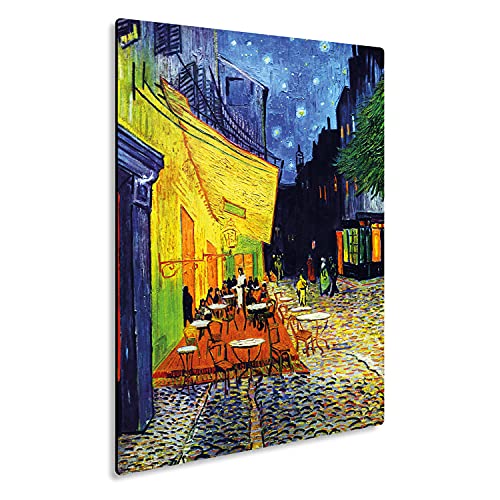 Giallobus - Giallopanel Art Board - Vincent Van Gogh - Terrasse eines Cafés in der Nacht - MDF-Holz - 21x29,7 von Giallobus