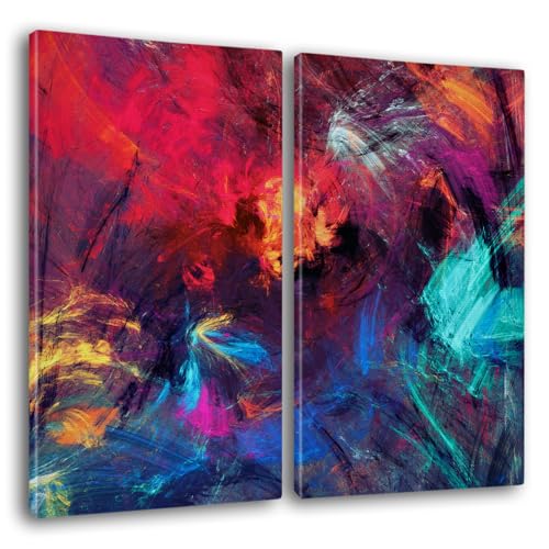 Giallobus - Große Gemälde im XXL-Format - Moderne Zusammenfassung - Crazystrokes - Leinwand - 144x100cm | 2pcs. x 70x100cm - Moderne Gemälde für zu Hause Giallobus - Große Gemälde im XXL-Format - Moderne Zusammenfassung - Crazystrokes - Leinwand - 144x100cm | 2pcs. x 70x100cm - Moderne Gemälde für zu Hause von Giallobus