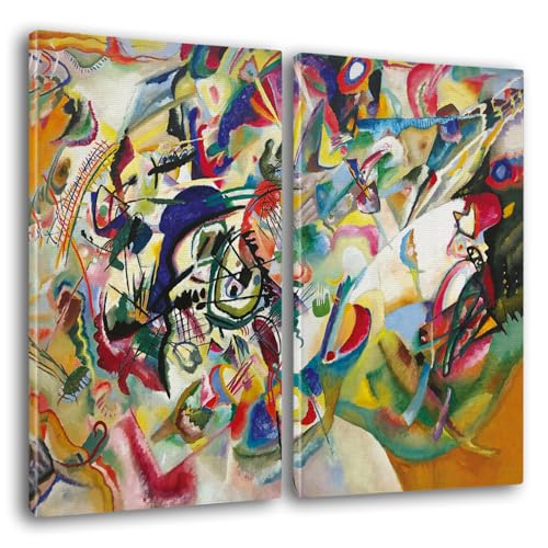 Giallobus - Große Gemälde im XXL-Format - Vassily Kandinsky - Abstrakte Kunst - Komposition Nr. 7 - Leinwand - 144x100cm | 2pcs. x 70x100cm - Moderne Gemälde für zu Hause Giallobus - Große Gemälde im XXL-Format - Vassily Kandinsky - Abstrakte Kunst - Komposition Nr. 7 - Leinwand - 144x100cm | 2pcs. x 70x100cm - Moderne Gemälde für zu Hause von Giallobus