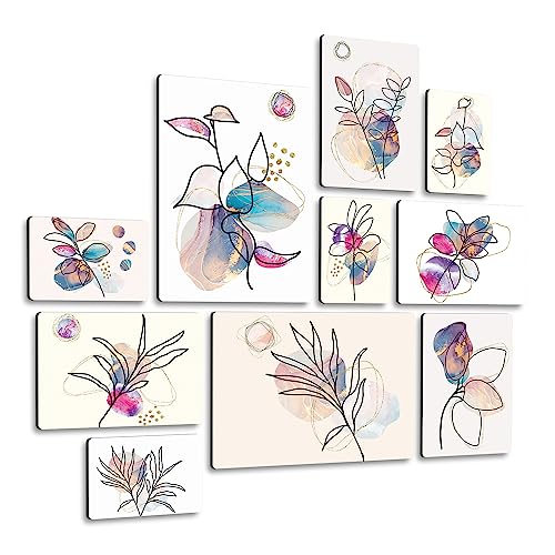 Giallobus - Satz von 10 mehrteiligen Gemälden - Blumen 2 - MDF-Holz - 10 quadri| 2 x 42x29,7cm | 4 x 29,7x21cm | 4 x 21x14,85cm | - Fertig zum Aufhängen – Gemälde für zu Hause Giallobus - Satz von 10 mehrteiligen Gemälden - Blumen 2 - MDF-Holz - 10 quadri| 2 x 42x29,7cm | 4 x 29,7x21cm | 4 x 21x14,85cm | - Fertig zum Aufhängen – Gemälde für zu Hause von Giallobus