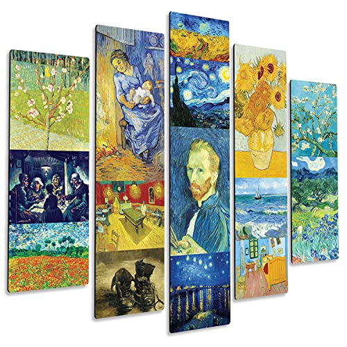 Giallobus - 5 Multi Panel Art Board - Vincent Van Gogh - Collage de Van Gogh 2 - MDF-Holz - 140x100 von Giallobus