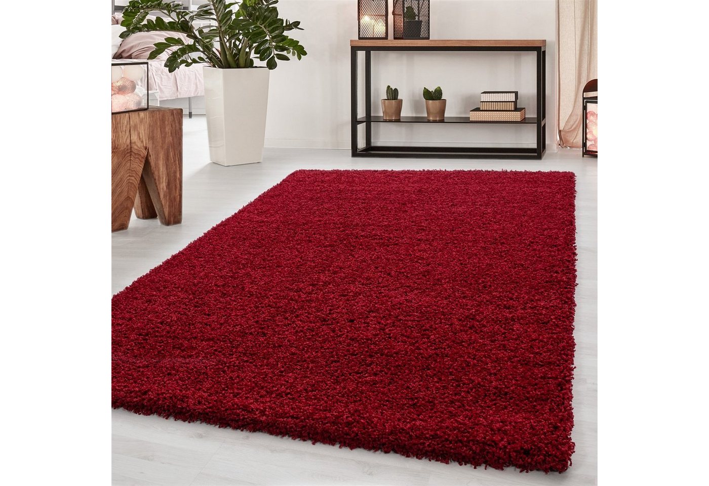 Hochflor-Teppich Shaggy Wohnzimmer Schlafzimmer Hochflorteppich meliert, Giancasa von Giancasa