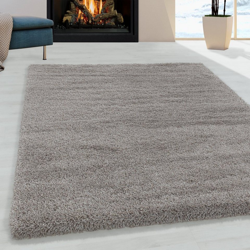 Hochflor-Teppich kuschelweicher Langflorteppich, Uni Shaggy - supersoft, Giancasa, Höhe: 50 mm, Wohnzimmer Esszimmer Schlafzimmer von Giancasa