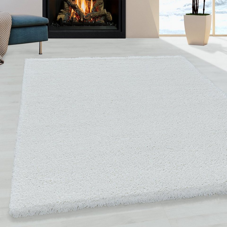 Hochflor-Teppich kuschelweicher Langflorteppich, Uni Shaggy - supersoft, Giancasa, Höhe: 50 mm, Wohnzimmer Esszimmer Schlafzimmer von Giancasa