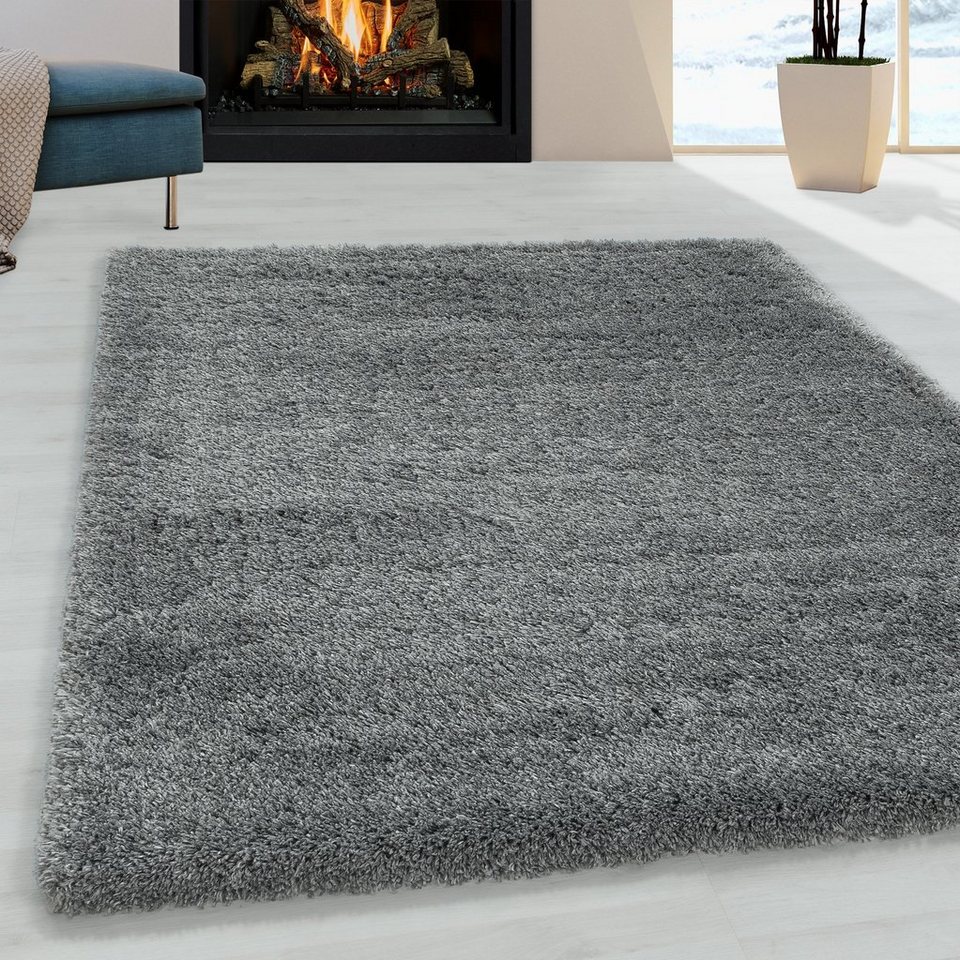 Hochflor-Teppich kuschelweicher Langflorteppich, Uni Shaggy - supersoft, Giancasa, Höhe: 50 mm, Wohnzimmer Esszimmer Schlafzimmer von Giancasa