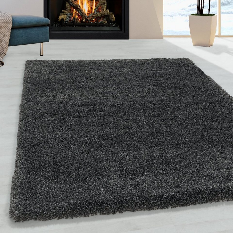 Hochflor-Teppich kuschelweicher Langflorteppich, Uni Shaggy - supersoft, Giancasa, Höhe: 50 mm, Wohnzimmer Esszimmer Schlafzimmer von Giancasa