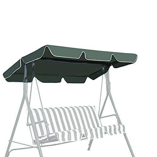 GIANTEX Ersatzdach für Hollywoodschaukel, Sonnendach Gartenschaukel Universal 2 Sitzer / 3 Sitzer, Schaukel Dachbezug Ersatzbezug wasserdicht, Sonnendach Schaukel Dach (grün, 188 x 130 cm) von GIANTEX