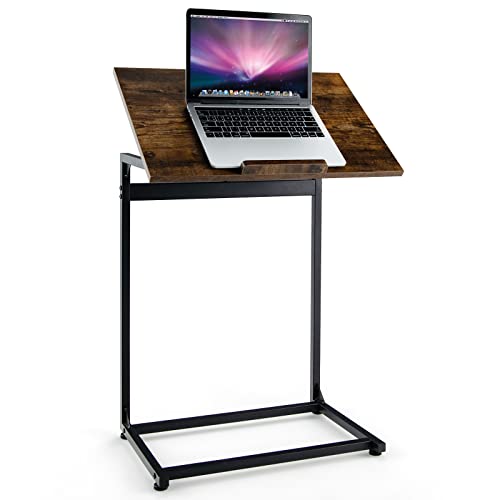 Giantex Höhenverstellbarer C-förmiger Beistelltisch, neigbarer Nachttisch, Laptop-Schreibtisch für Wohnzimmer, Schlafzimmer von Giantex