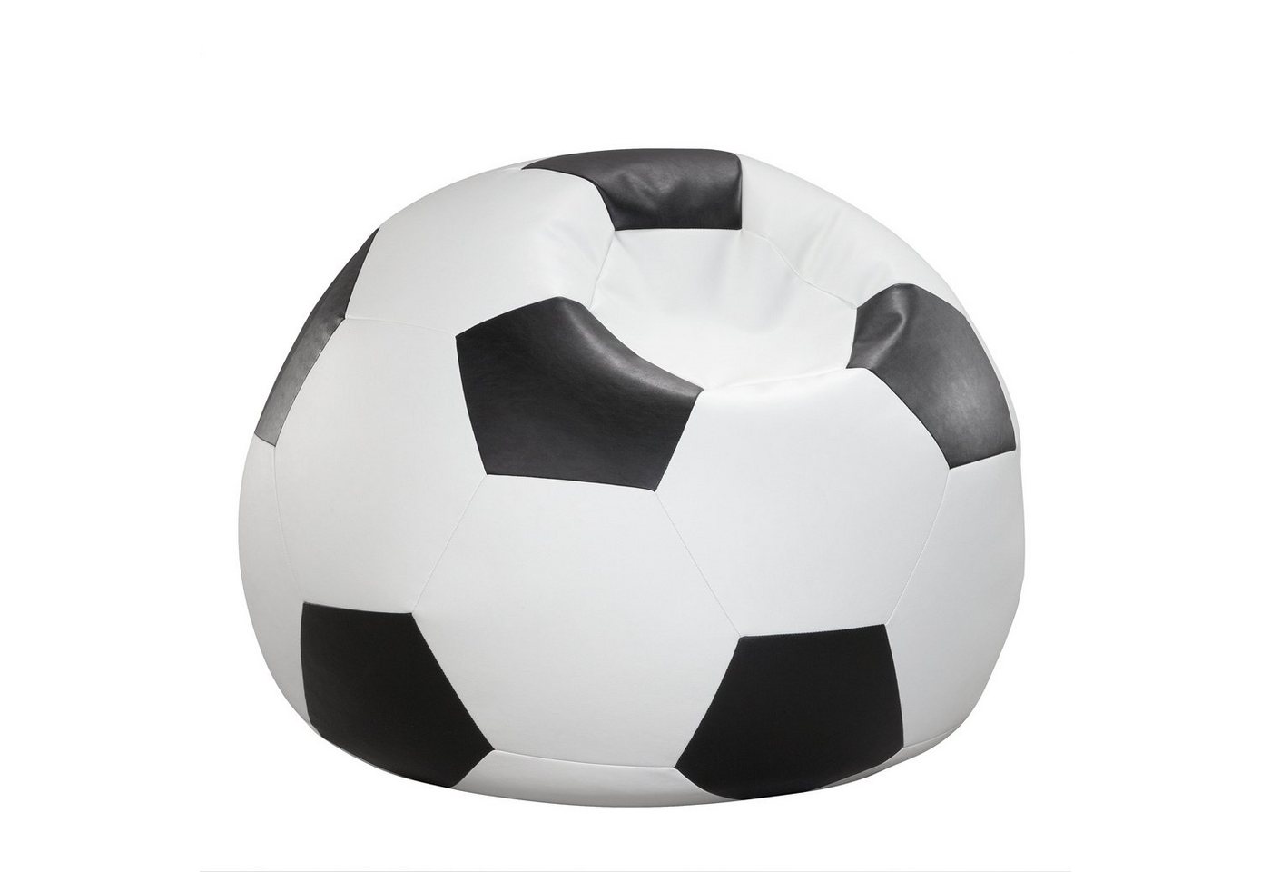 Giantore Sitzsack Sitzkissen, Fußball- aus Kunstleder Ø 90 cm, für Fußballfans von Giantore