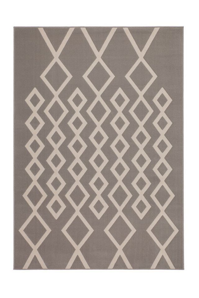 Giantore Teppich Lina 425 Schwarz / Elfenbein 120cm x 170cm, rechteckig, Weiche Haptik, besonders pflegeleicht, strapazierfähig von Giantore