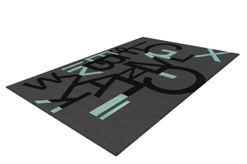 Giantore Teppich Sam 4161 Grau / Schwarz 140cm x 200cm, rechteckig, Handgefertigte Qualität, jeder Teppich ein Einzelstück von Giantore