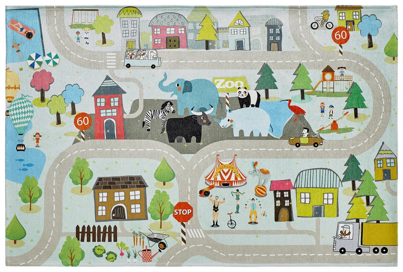 Giantore Teppich Sympathy Kids 241 Street 120cm x 170cm, rechteckig, detailreich bedruckter Kinderteppich, Anti-Rutsch-Beschichtung Giantore Teppich Sympathy Kids 241 Street 120cm x 170cm, rechteckig, detailreich bedruckter Kinderteppich, Anti-Rutsch-Beschichtung von Giantore