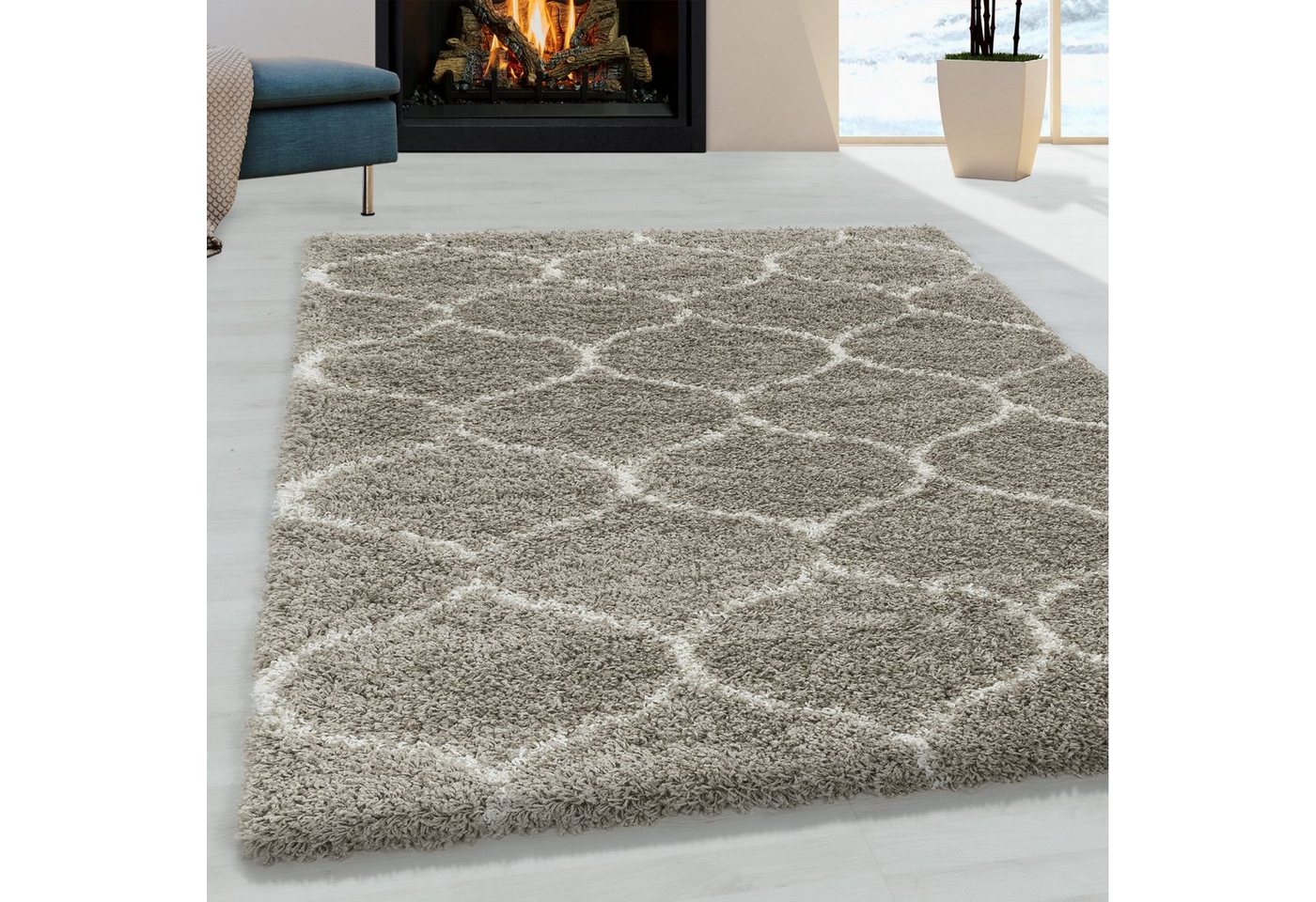 Hochflor-Teppich modern Hochflor 30 mm Wohnzimmer, Giantore, rechteck von Giantore