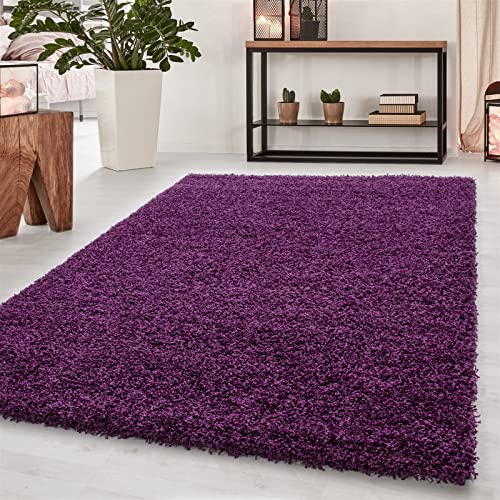 Shaggy Wohnzimmer Schlafzimmer Hochflorteppich meliert von Giantore