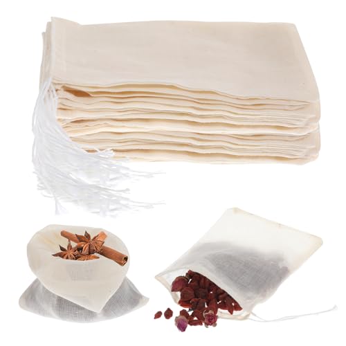 Giantree 20 Stück Gewürzsäckchen, Gewürzbeutel zum Mitkochen, 10x15cm Baumwoll Musselin Beutel mit Kordelzug Wiederverwendbar Musselinbeutel für Tee Kaffee Filter Gewürze Imbisse Obsttee Giantree 20 Stück Gewürzsäckchen, Gewürzbeutel zum Mitkochen, 10x15cm Baumwoll Musselin Beutel mit Kordelzug Wiederverwendbar Musselinbeutel für Tee Kaffee Filter Gewürze Imbisse Obsttee von Giantree