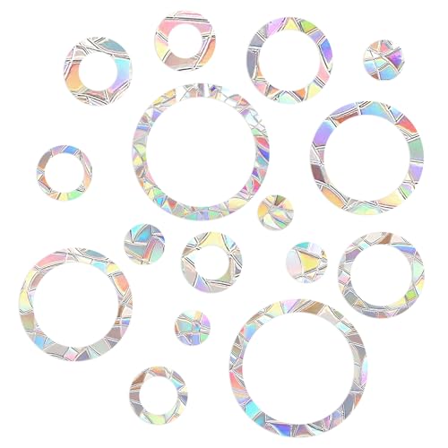 Giantree 32 Stück Prisma Fensteraufkleber für Vogelschläge, Suncatcher Sticker, Rund Prismen Fensteraufkleber Vogelschutz Aufkleber Fenster PVC Fensteraufkleber für Glasscheiben Deko Giantree 32 Stück Prisma Fensteraufkleber für Vogelschläge, Suncatcher Sticker, Rund Prismen Fensteraufkleber Vogelschutz Aufkleber Fenster PVC Fensteraufkleber für Glasscheiben Deko von Giantree