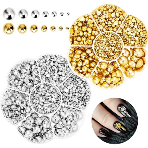Giantree Perlen mit Flacher Rückseite, DIY Halbperlen,Flatback Pearl Halbrunde Perlen Cabochon Perlen zum Basteln für DIY Halsketten Armbänder Schmuckherstellung Hochzeitskleid Nagelkunst(Gold+Silber) Giantree Perlen mit Flacher Rückseite, DIY Halbperlen,Flatback Pearl Halbrunde Perlen Cabochon Perlen zum Basteln für DIY Halsketten Armbänder Schmuckherstellung Hochzeitskleid Nagelkunst(Gold+Silber) von Giantree