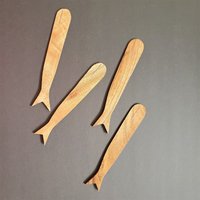 Wal-Käse-Messer-Set - Holz-Handgemachte Streu-Messer Holz-Wal-Käse-Streuer 4 Holz-Streuer Geschenkbox von GibbDaan