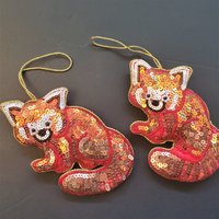 Weihnachtsdekoration Fuchs - Filigraner Baumschmuck Gesteppter Weihnachtsschmuck Personalisierter Stocking Stuffer Tier Filz Ornamente von GibbDaan