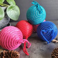 Weihnachtskugel Ornament - Baumschmuck Roter Weihnachtsschmuck Stocking Stuffer Blauer 6Er Set von GibbDaan