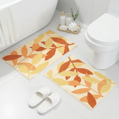Gibelle Badezimmerteppich-Set, rutschfest, stark, wasserabsorbierend, Plüsch-Mikrofaser, maschinenwaschbar, Badezimmer-Bodenmatte, niedlicher Duschvorleger, Fußmatte für den Innenbereich (45,7 x 66 cm Gibelle Badezimmerteppich-Set, rutschfest, stark, wasserabsorbierend, Plüsch-Mikrofaser, maschinenwaschbar, Badezimmer-Bodenmatte, niedlicher Duschvorleger, Fußmatte für den Innenbereich (45,7 x 66 cm von Gibelle