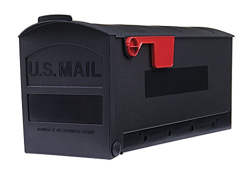 Gibraltar Mailboxes Patriot GMB505B01 Briefkasten, mittelgroß, rostfrei, Kunststoff, Schwarz von Gibraltar Mailboxes