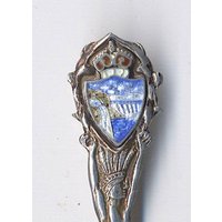 Antik Silber Emaille Niagara Falls Native Chief Löffel Antik Silber Emaille Niagara Falls Native Chief Löffel von GibsonsVintageShop