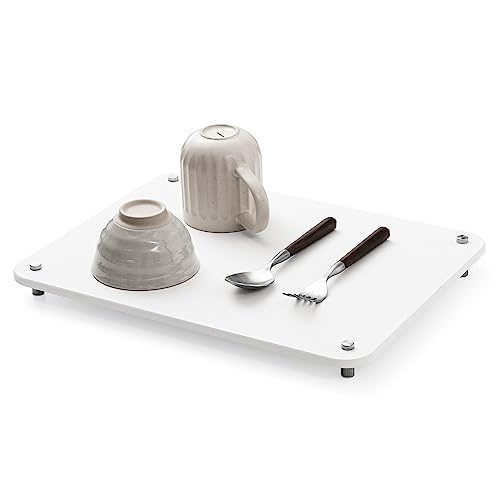 Schnell trocknende Steinmatte für Küche Theke Geschirr Trocknen Matten Super saugfähige Stein Geschirr Trocknen Pads Kieselgur Rack Geschirr Matte Geschirr Pad mit Füßen von Gicbou