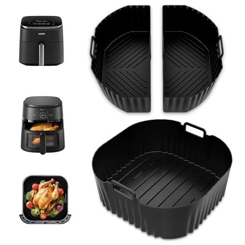 3 Stück Airfryer Silikonformen Heißluftfritteuse Zubehör für Cosori TurboBlaze 5.5 L/6.0L/ 6.2L, Air Fryer Silikon Einsatz für Philips 2000 Serie 6.2L NA230,Wiederverwendbare Auflaufform Airfryer von Gicctyble