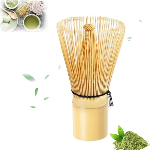 Matcha Besen Bambus, Matcha-Schneebesen, aus Bambusbesen mit 100 Zinken, Matcha Whisk, Chasen, Traditioneller Teebesen für Japanische Teezeremonie von Gicctyble