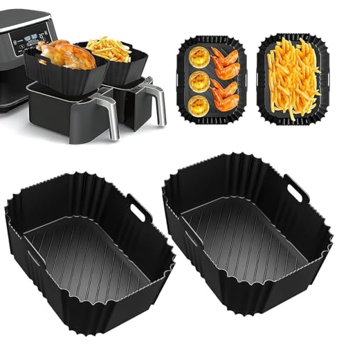 Silikon Zubehör für Heißluftfritteuse – Wiederverwendbare Silikonform 21x16,5 cm, ideal für Ninja AF300EU AF400EU – Hitzebeständig bis 230°C, Leicht zu reinigen von Gicctyble